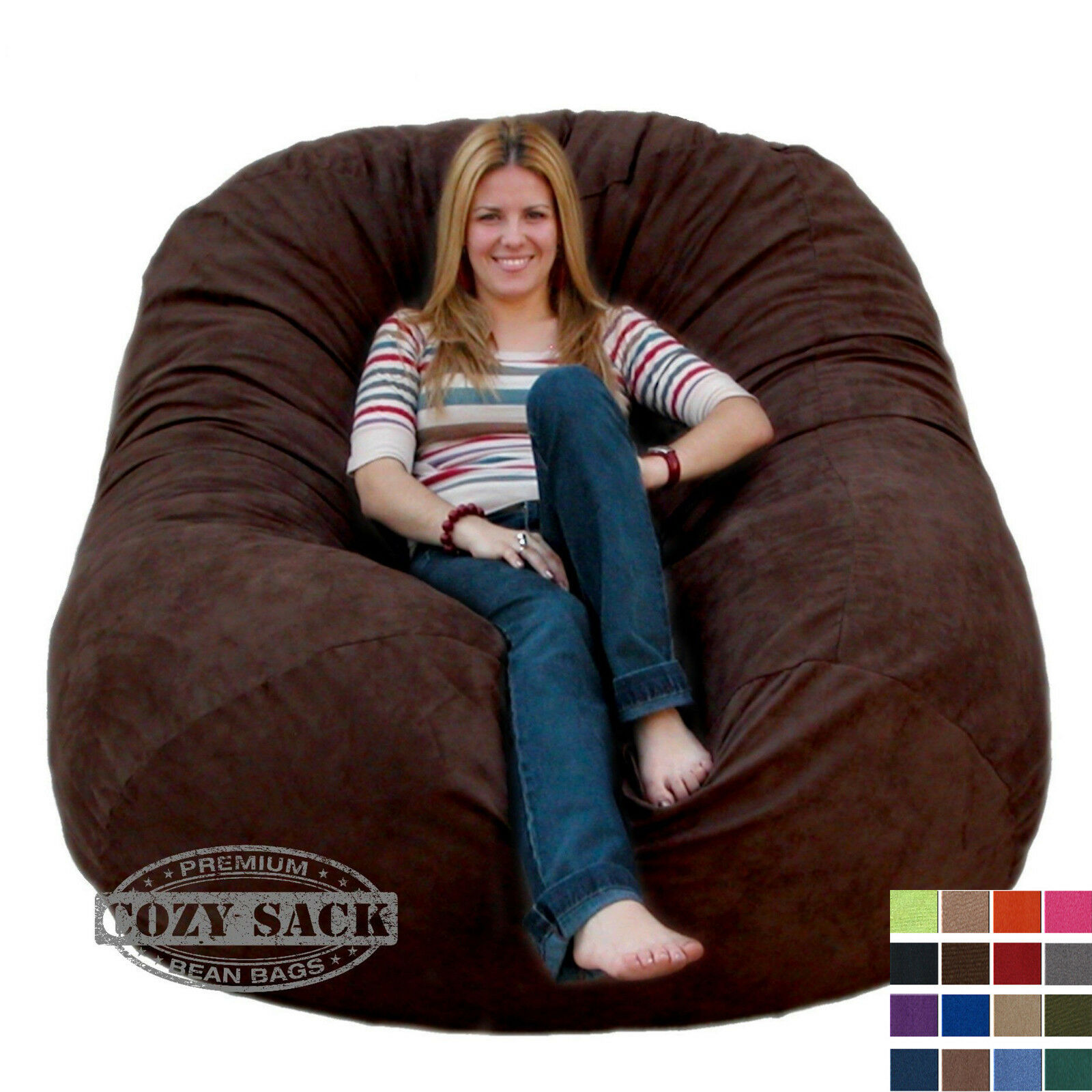 Bean Bag Chairs By Cozy Sack Premium Xl 6' Cozy Foam Chair Factory Direct