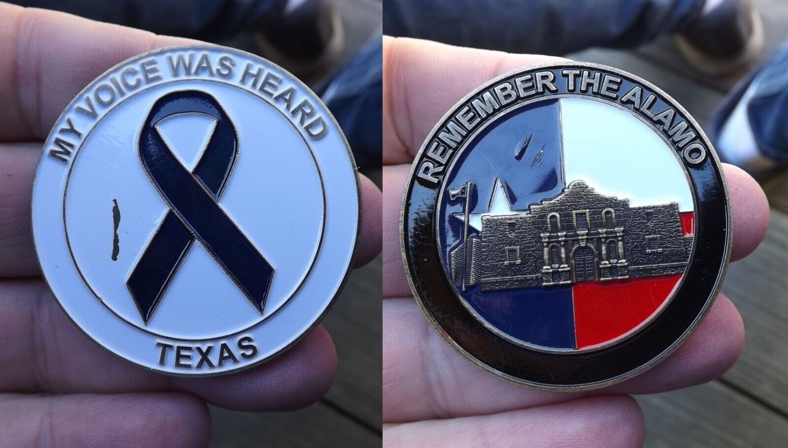 My Voice Was Heard Texas Remember The Alamo Challenge Coin