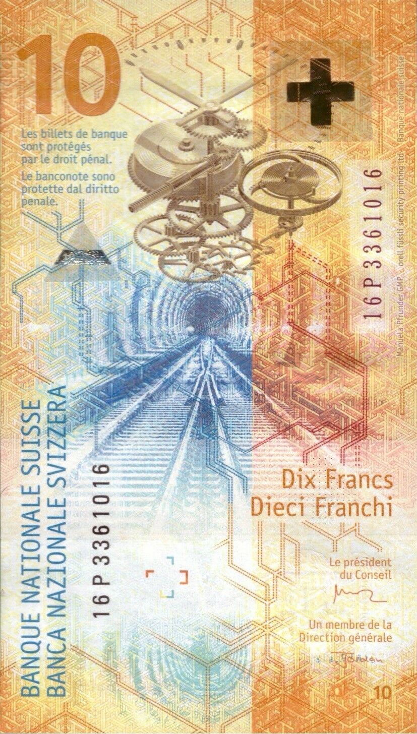 Switzerland 10 Francs 2017 P-new Unc