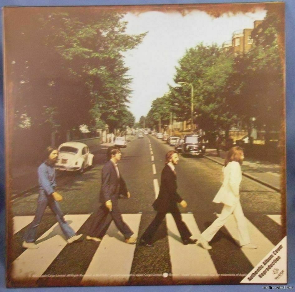 Beatles Abbey Road Rd Metal Tin Sign Apple Corps Art Record Lp Cover John Lennon