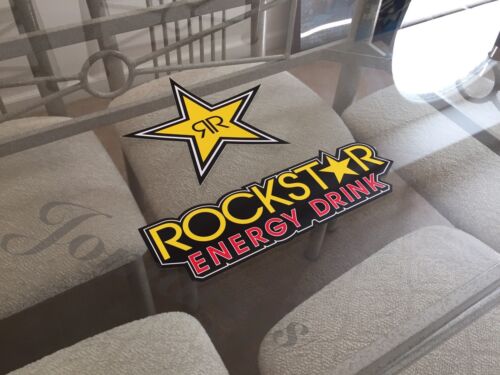 2 Mix Authentic Rockstar Energy Drink Stickers Decal Sign Logo Bmx Motocross