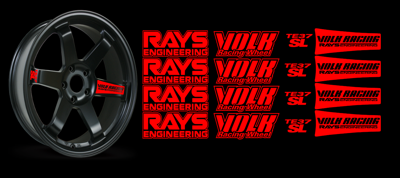 Jdm Reflective Rays Volk Racing Te37sl Wheel 16 Sticker Decal Drift