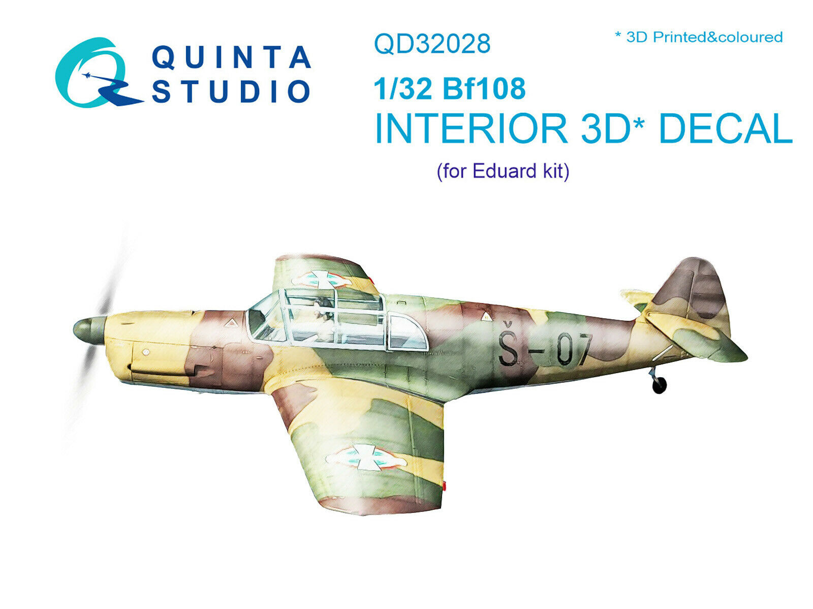 Quinta Qd32028 1/32 Bf 108 3d-printed & Coloured Interior (for Eduard Kit)