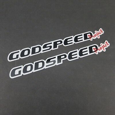 2x Pieces Godspeed Project Racing Gsp Laser Printed Decals Stickers