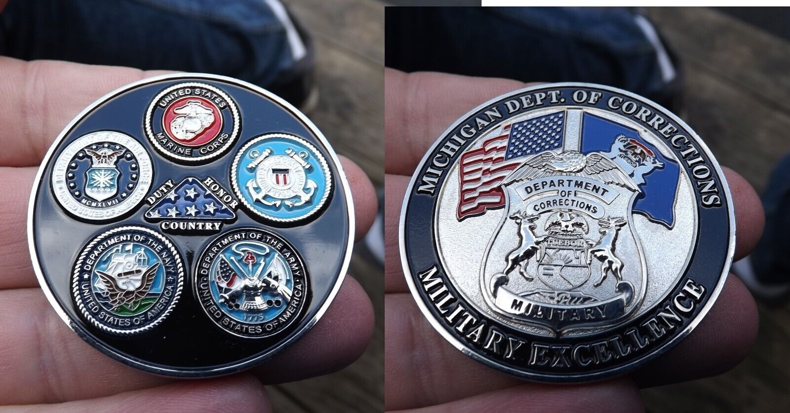 Michigan Dept Of Corrections Military Excellence Doc Challenge Coin