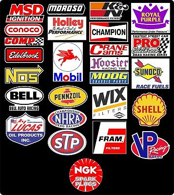 26 Racing Decals Stickers Drag Race Nhra Nascar