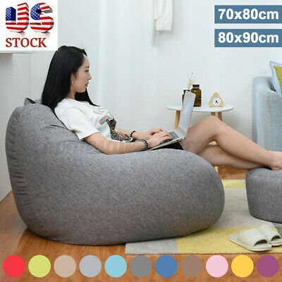 Us Large Bean Bag Chairs Couch Sofa Cover Indoor Lazy Lounger Adults Kids Indoor