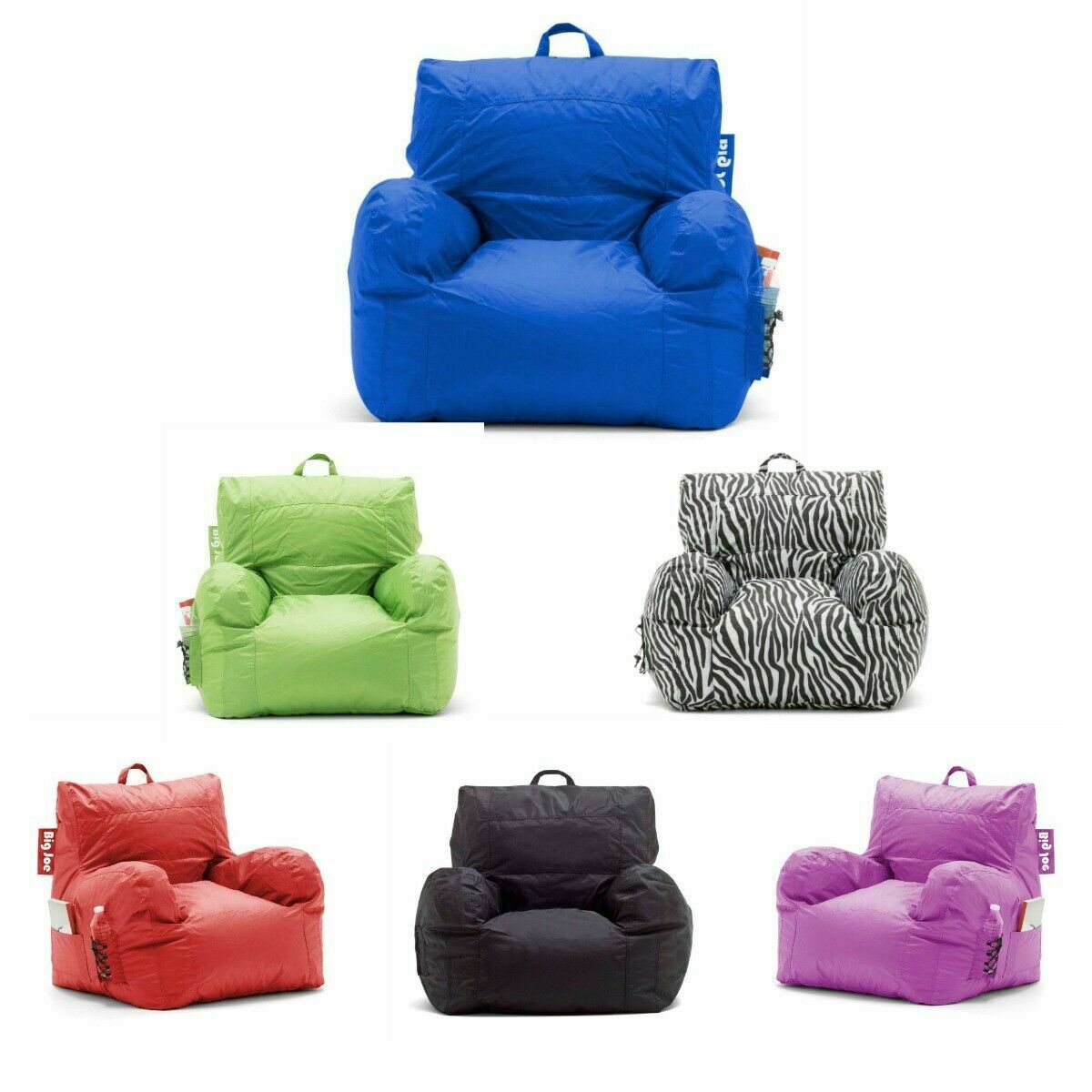 Big Joe Bean Bag Dorm Chair Cozy Comfort Stain Resistant Waterproof Sofa Multi