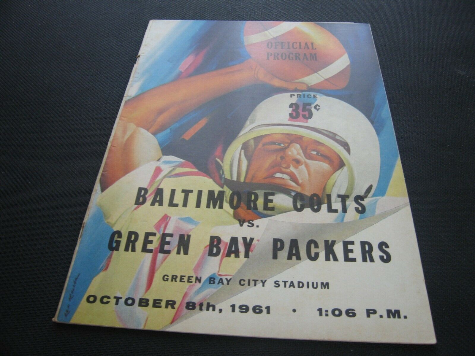 Baltimore Colts Vs Green Bay Packers October 8, 1961 Program  Green Bay Stadium