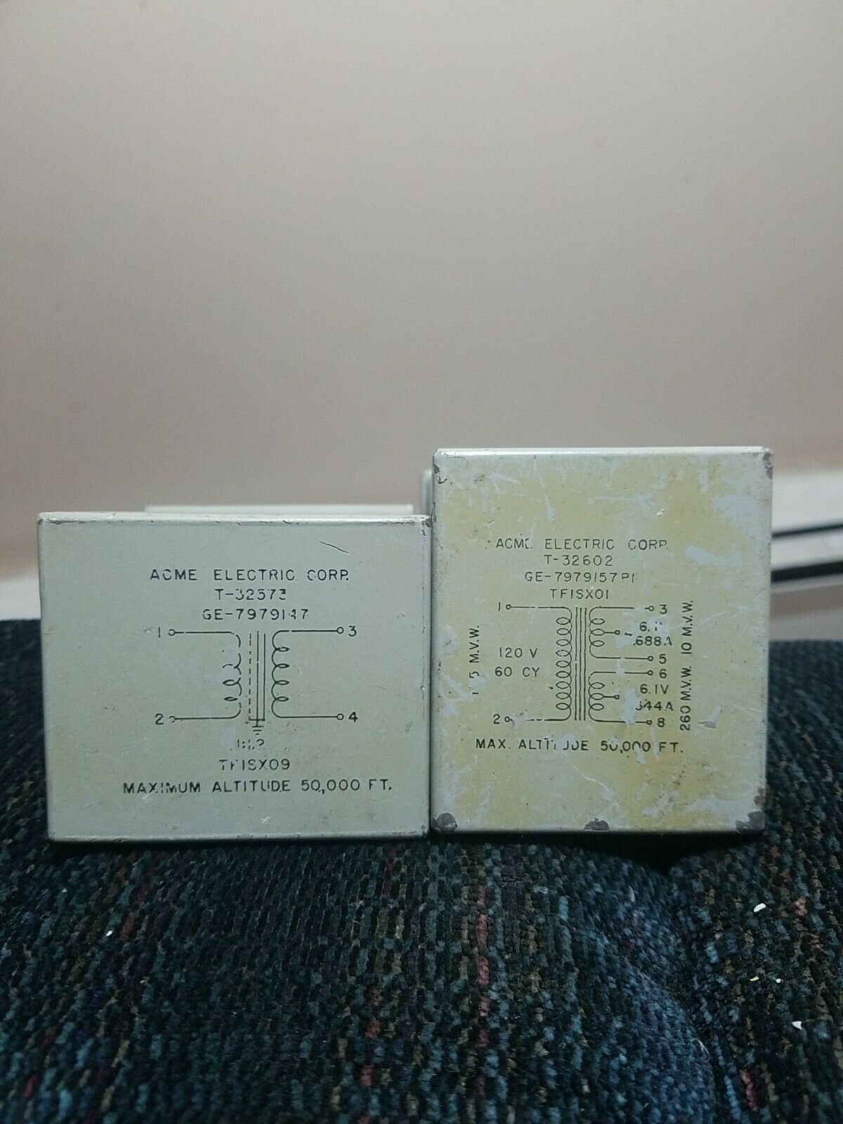 2- Acme Ge Air Force Tube Amp Transformer - Tube Amp - Military Grade