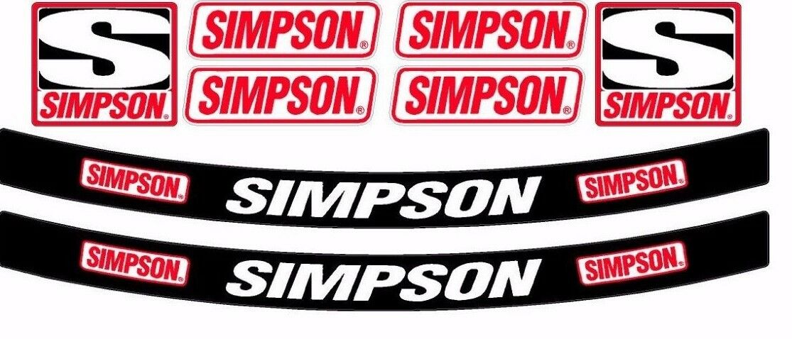 Simpson Helmet Sun Strip Sticker Decal