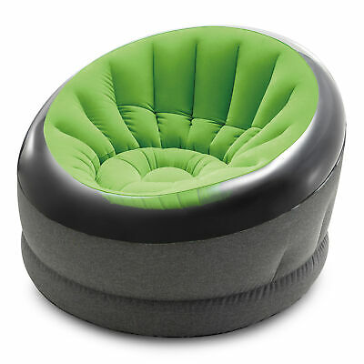 Intex Empire Indoor Inflatable Blow Up Dorm Room Lounge Air Chair, Lime Green
